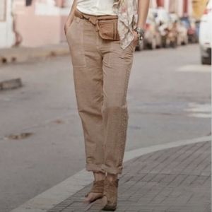 Sundance Organia Lace Pants Rose Dust 14 Linen/Cotton Blend